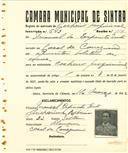 Registo de matricula de cocheiro profissional em nome de Manuel do Espírito Santo, morador em Casal da Carregueira, com o nº de inscrição 643.