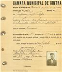 Registo de matricula de carroceiro de 2 ou mais animais em nome de Joaquim Jorge Filipe, morador na Praia das Maçãs, com o nº de inscrição 1986.