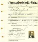 Registo de matricula de carroceiro de 2 ou mais animais em nome de António Joaquim Jacinto, morador em Godigana, com o nº de inscrição 2111.