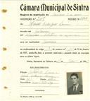 Registo de matricula de carroceiro de 2 ou mais animais em nome de Manuel Rodrigues Lima, morador em Galamares, com o nº de inscrição 2108.