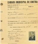 Registo de matricula de carroceiro de 2 ou mais animais em nome de Manuel Inácio Rodrigues, morador na Azóia, com o nº de inscrição 2021.