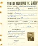 Registo de matricula de carroceiro de 2 ou mais animais em nome de Francisco Gusmão, morador em Carenque, com o nº de inscrição 1938.