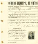 Registo de matricula de carroceiro de 2 ou mais animais em nome de António Marcos Adão, morador em Covas de Ferro, com o nº de inscrição 1890.