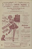 Programa do filme "Brasa Viva" realizado por John Farrow com a participação de Betty Hutton, Victor Mature, William Demarest e June Havoc.