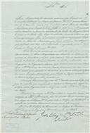 Carta da comissão de auxílios aos habitantes da Madeira, assinada pelo secretário da comissão João Elias da Costa F. Silva ao presidente da Câmara Municipal de Belas, solicitando a entrega de donativos para socorrer os habitantes da Ilha da Madeira que sofreram com o sismo de 14 de Outubro de 1842.