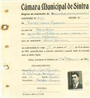 Registo de matricula de carroceiro de 2 ou mais animais em nome de Leandro Maria Figueiredo, morador em Vale de Lobos, com o nº de inscrição 2169.