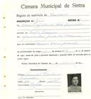 Registo de matricula de carroceiro em nome de Maria Leopoldina Rolo Miranda, moradora em Santa Susana, com o nº de inscrição 2181.