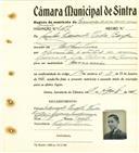 Registo de matricula de carroceiro de 2 ou mais animais em nome de Carlos Eduardo Vida Larga, morador em Pero Pinheiro, com o nº de inscrição 2127.