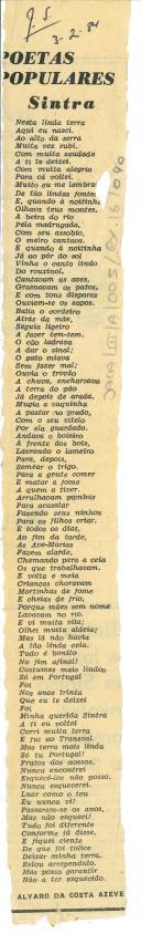Jornal de Sintra - Poetas Populares de Sintra
