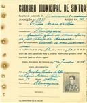 Registo de matricula de carroceiro 2 ou mais animais em nome de Otávio Moreira da Silva, morador em Almoçageme, com o nº de inscrição 1838.