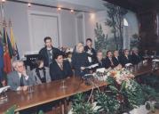 Reunião na sala da nau a marcar o inicio do 2.º mandato de Edite Estrela como presidente da Câmara Municipal de Sintra.