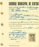 Registo de matricula de cocheiro profissional em nome de José [...] Dionísio, morador em Eguaria, com o nº de inscrição 866.