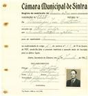 Registo de matricula de carroceiro de 2 ou mais animais em nome de Domingos José Caetano, morador na Aldeia Galega, com o nº de inscrição 2223.