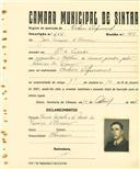 Registo de matricula de cocheiro profissional em nome de João Ferreira de Oliveira, morador na Quinta da Piedade, com o nº de inscrição 656.