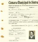 Registo de matricula de carroceiro de 2 ou mais animais em nome de Jesuina Filomena Melo, moradora no Faião, com o nº de inscrição 2128.