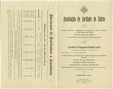 Folheto da Associação de Caridade de Sintra com relatório de contas e o movimento de beneficiência e assist~encia prestada entre 1925 e 1932.
