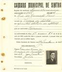 Registo de matricula de carroceiro de 2 ou mais animais em nome de Rui da Conceição Nuno, morador na Várzea de Sintra, com o nº de inscrição 1966.