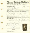 Registo de matricula de carroceiro de 2 ou mais animais em nome de Maria Luísa [...], moradora na Assafora, com o nº de inscrição 2107.