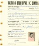 Registo de matricula de carroceiro de 2 ou mais animais em nome de Beatriz Júlia, moradora em Almorquim, com o nº de inscrição 1951.