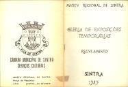 Regulamento da Galeria de Exposições Temporárias do Museu Regional de Sintra.