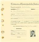 Registo de matricula de carroceiro em nome de José Joaquim Sapina, morador em Odrinhas, com o nº de inscrição 1816.