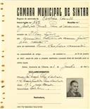 Registo de matricula de cocheiro amador em nome de João São Romão Poner de Andrade, morador em São Pedro de Sintra, com o nº de inscrição 679.