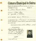 Registo de matricula de carroceiro de 2 ou mais animais em nome de António Duarte Baleia, morador na Aldeia Galega, com o nº de inscrição 2199.