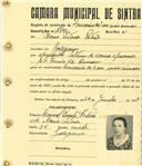 Registo de matricula de carroceiro 2 ou mais animais em nome de Maria Vitória Patrão, moradora em Godigana, com o nº de inscrição 1742.