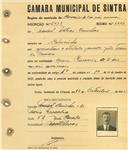 Registo de matricula de carroceiro de 2 ou mais animais em nome de Manuel Matias Casinhas, morador em Cabecinha, com o nº de inscrição 2011.