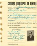 Registo de matricula de carroceiro 2 ou mais animais em nome de Conceição Ana de Jesus, moradora na Pernigem, com o nº de inscrição 1828.