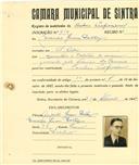 Registo de matricula de cocheiro profissional em nome de Manuel Guerra [...], morador em São Pedro, com o nº de inscrição 910.