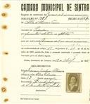 Registo de matricula de carroceiro de 2 ou mais animais em nome de Alda de Oliveira Torres, moradora no Penedo, com o nº de inscrição 1937.