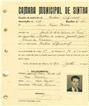 Registo de matricula de cocheiro profissional em nome de Marcos Nunes Correia, morador na Quinta de Santo António do Vasco, com o nº de inscrição 594.