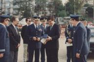Rui Silva, presidente da Câmara Municipal de Sintra, durante a comemoração do aniversário da Base Aérea n.º 1 de Sintra.