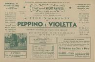 Programa do filme "Peppino e Violetta" com a participação de Vittorio Manunta.
