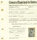 Registo de matricula de carroceiro de 2 ou mais animais em nome de Maria da Conceição Oliveira, moradora na Aldeia Galega, com o nº de inscrição 2222.