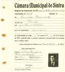 Registo de matricula de carroceiro de 2 ou mais animais em nome de Francisco Raimundo, morador na Baratã, com o nº de inscrição 2151.