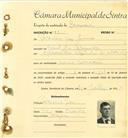 Registo de matricula de carroceiro em nome de Patrício José Júnior, morador no Casal da Ermida, com o nº de inscrição 1822.