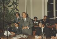 Discurso de João Justino,  presidente da Câmara Municipal de Sintra, numa sessão pública da Assembleia Municipal de Sintra na sala da Nau do Palácio Valenças.