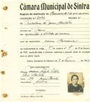 Registo de matricula de carroceiro de 2 ou mais animais em nome de Mariana de Jesus Carlota, moradora em Janas, com o nº de inscrição 2044.