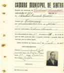 Registo de matricula de cocheiro amador em nome de Acácio Duarte Costa, morador em Carenque, com o nº de inscrição 951.