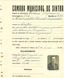 Registo de matricula de cocheiro profissional em nome de Diamantino Duarte Granada, morador em Sintra, com o nº de inscrição 664.