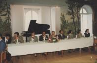 Almoço na sala da Nau do Palácio Valenças em Sintra aquando da receção da comitiva japonesa.