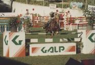 Major Lopes Mateus, montando o cavalo Capricho durante o XXVIII concurso hípico na Quinta da Penha Longa.