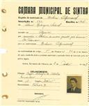 Registo de matricula de cocheiro profissional em nome de Álvaro Rodrigues Cabral, morador no Algueirão, com o nº de inscrição 583.