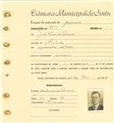 Registo de matricula de carroceiro em nome de João Evaristo Oliveira, morador em Vila Verde, com o nº de inscrição 1792.