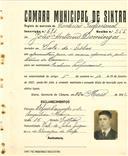 Registo de matricula de cocheiro profissional em nome de João António Domingos, morador em Vale de Lobos, com o nº de inscrição 671.