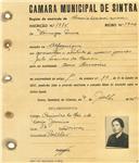 Registo de matricula de carroceiro de 2 ou mais animais em nome de Domingas Maria, moradora em Alfaquiques, com o nº de inscrição 1975.
