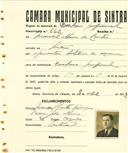 Registo de matricula de cocheiro profissional em nome de Manuel Nunes de Castro, morador em Sintra, com o nº de inscrição 662.
