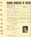 Registo de matricula de carroceiro 2 ou mais animais em nome de António de Jesus Pedro, morador em Ranholas, com o nº de inscrição 1816.